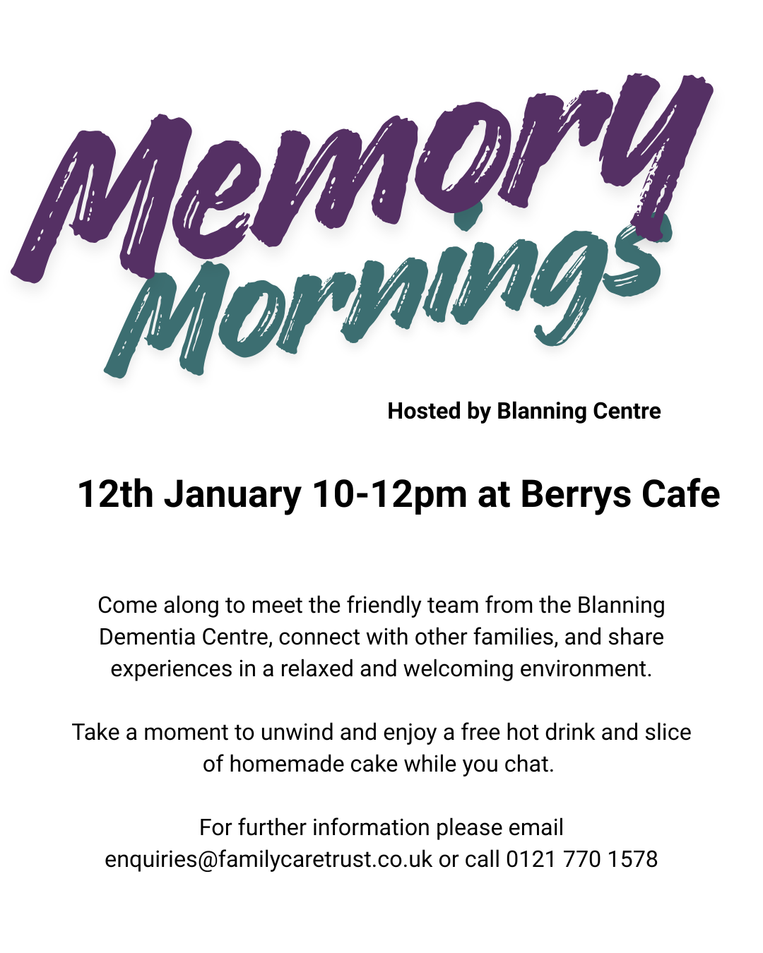 Dementia Café 12th Jan